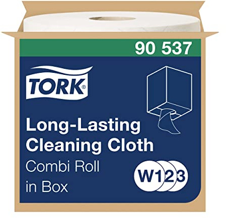 Tork Langlebige Reinigungstücher Weiß W1/2/3, Kombirolle, 1 × 300 Tücher, 90537