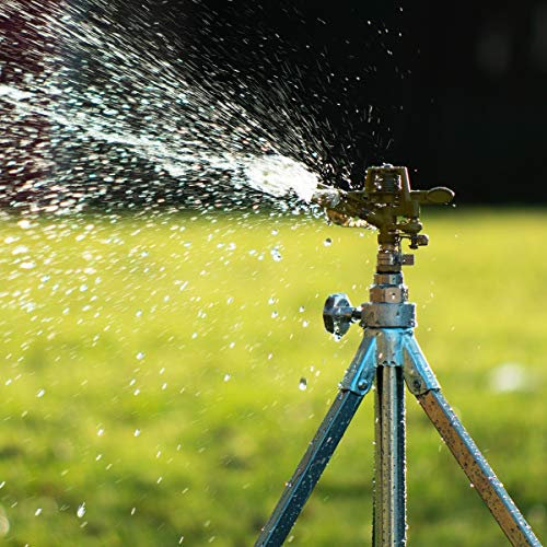 Darlac Impulse Sprinkler Head – Pulsating Garden Irrigation Sprinkler with 40ft Watering Range – Brass and Alloy Construction that Fits All Darlac Mix & Match Hose Fittings