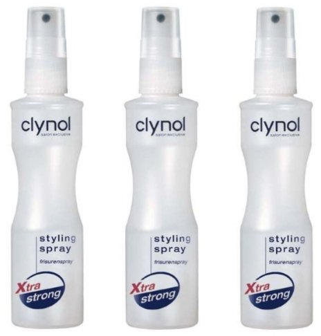 3 x Clynol Xtra Strong Styling Spray 200 ml.