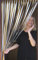 Heavy Duty Bug Blind,Strip Blind/Fly Blind-80cm wide (Standard UK door width)- Complete with self adhesive fitting hooks for uPVC Door frames- (GOLD/WHITE)