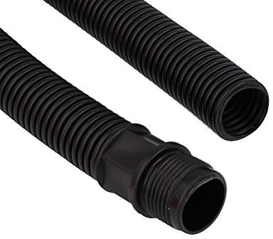 tecuro flexible Ablaufleitung Ablaufschlauch mit 3/4 Zoll Anschlussgewinde Länge: 2,0 m - Kunststoff schwarz - für Sicherheitsventile