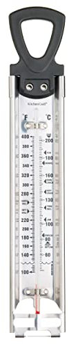 KitchenCraft Home Made Sugar Thermometer for Cooking Candy or Jam, Deep Frying and General Kitchen Use, Stainless Steel, 3.5 cm