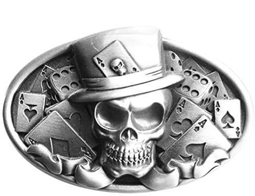 Piratenladen Buckle Totenkopf, Skull, Poker, Dice - Gürtelschnalle