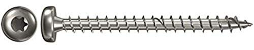 fischer - Vis Power-Fast 5,0x40 Tête ronde, empreinte TX, inox A2, filetage total/Boite de 100
