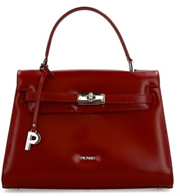 Picard Handtasche Damen Berlin | Henkeltasche aus Echtleder, gesichertem Drehverschluss & abnehmbarem Schultergurt | Umhängetasche | Elegant, modern, hochwertig | Schultertasche