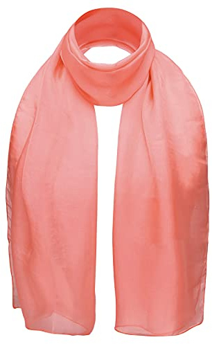 Basic Sense Chiffon-Schal, durchscheinend, weich, einfarbig, für Damen, sauber genäht