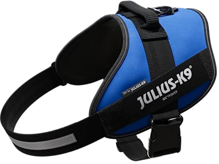 IDC Powergeschirr, 2XL, Blau - Reflektierendes Hundegeschirr mit Logo-Feld, verstellbar, atmungsaktiv, Bewegungsfreiheit, OEKO-TEX zertifiziert, für kleine, mittlere & große Hunde