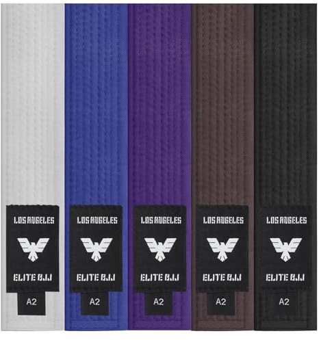 Elite Sports Brazilian Jiu Jitsu BJJ Belts (White, A2)