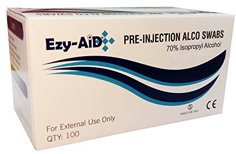 Premium Alcotip 70% Isopropílico Alcohol Pre-inyección Bastoncillos (100pk) - Box of 100