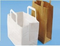 300 Tragetaschen, Papier braun 22 x 10,5 x 30 cm Papiertragetaschen