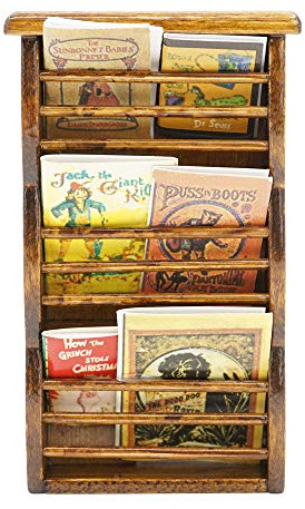 Odoria 1/12 Miniatur Zeitschriftenregal Puppenhaus Zubehör, Braun