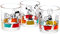Excelsa Peanuts - Juego de 3 Vasos de 25 cl, de Cristal Transparente, 8 x 8 x 9 cm