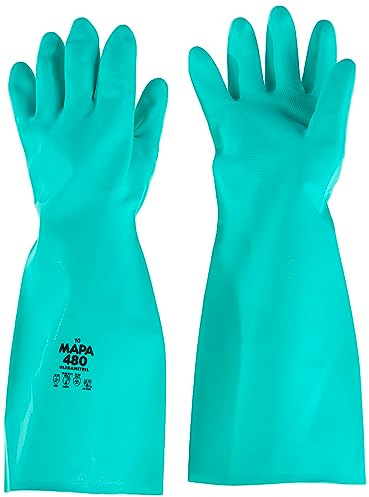 MAPAUltranitrile - Guantes de nitrilo (talla 10, 2 unidades), color verde