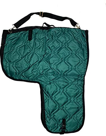 Cubierta Carrier Bolsa grande totalmente revestimiento de silla de montar occidental y acolchado, Verde