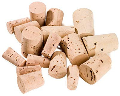 100 Stück Korken für Reagenzgläser, Spitzkorken 33 mm x 21/18 mm aus Natur Kork - Medizinkorken, Laborkorken, Flaschenkorken, konische Korken für Weinflaschen