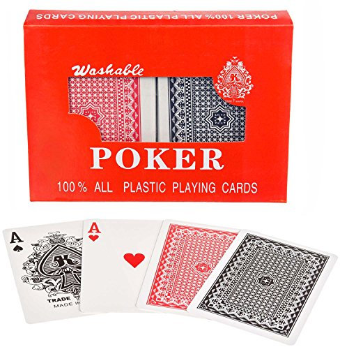GOODS+GADGETS Royal 100% Plastik Poker-Karten Kunststoff-Karten Spielkarten Doppel-Deck Set