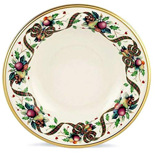 LENOX HOLIDAY TARTAN PASTA SOUP BOWL 9
