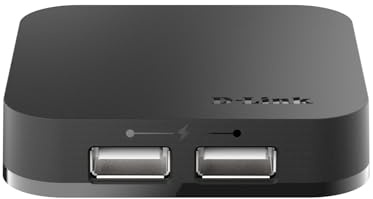 D-Link DUB-H4 HUB USB Hub 4 Ports USB 2.0- Idéal pour Partager une Connexion Entre Plusieurs Périphériques USB