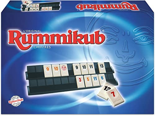 Hasbro Gaming Rummikub Chiffres, Jeu de Société et de Réflexion Multijoueur, pour Les Fans de Jeux Éducatifs et de Numération pour Les Enfants dès 7 Ans, Version Française