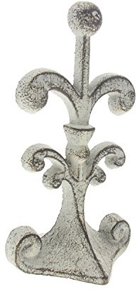 Fleur De Lis Gusseiserner Türstopper - Dekorativer Lilien Türstopper Keil mit gepolstertem, kratzfestem Filzboden - Vintage Design