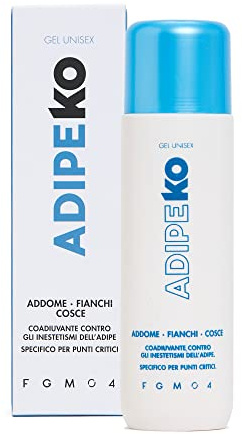 FGM04 AdipeKO, Gel unisex Addome, Fianchi, Cosce, Flacone 200 ml | Agisce su pancia, fianchi, cosce e glutei; aiuta microcircolo cutaneo, elasticità e tonicità della pelle.