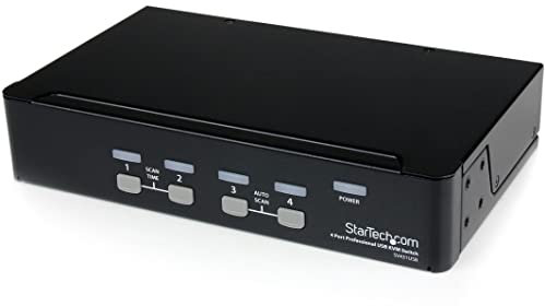 StarTech.com 4 Port Professional VGA USB KVM Switch with Hub - 1U Rack-mountable KVM Switch (SV431USB)
