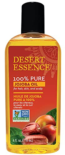 Desert Essence Jojoba Oil for Hair, Skin & Scalp 4 Fl Oz (118 Ml)