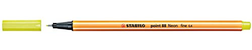 Stabilo Point 88, Fasermaler Strichstärke: 0,4 mm, Farben:024 neongelb
