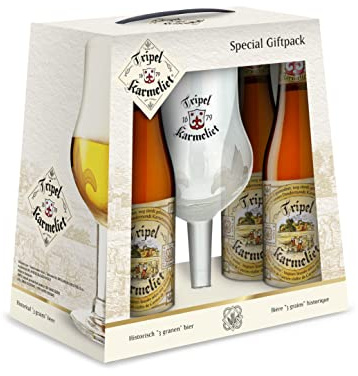 Tripel Karmeliet Bière Coffret 4 Bouteilles 33cl + 1 verre