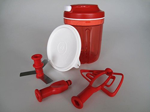 TUPPERWARE Chef Multi-Chef rot D169 + Deckel weiß Zerkleinern Speedy Girl