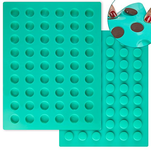 O’Creme Round Gummy Candy Silicone Mold for Chocolate Truffles, Ganache, Jelly, Candy, Pralines, and Caramels
