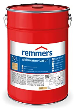 Remmers Wohnraum-Lasur farblos, 10 Liter, Holzlasur innen, für Möbel, Böden, Innentüren und Treppen geeignet, mit Abperleffekt