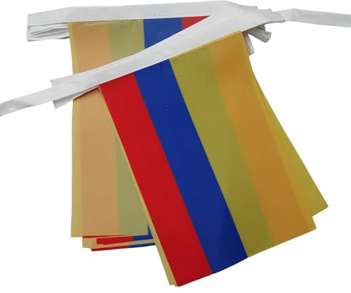 AZ FLAG Guirlande Colombie 12 m 20 drapeaux Polyester Léger 45x30 cm