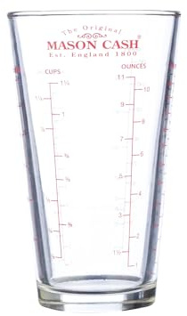 Mason Cash Messbecher, Borosilikatglas, transparent, 8,5 x 8,5 x 14,5 cm, 350 ml