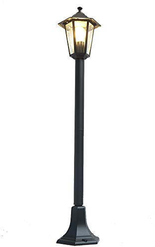 Dapo Außen-Garten-Steh-Leuchte-Lampe KINGSTON schwarz IP44 Aluminium Druckguss Wege-Straßen-Laterne-Leuchte-Lampe