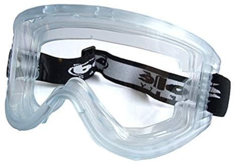 Bolle ATPSI Crystal/PVC Framed Attack Goggles with Anti-Scratch and Fog Lens, Clear