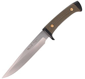 ELECTROPOLIS Muela Jagdmesser, Faust mit grünen Griffen und schwarz Zamak, 205 Gramm + Mehrzweck-Geschenkkarte