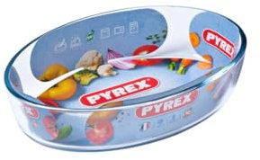 Pyrex 1041029 Essentials Plat à four ovale en verre - 35x24x6 cm