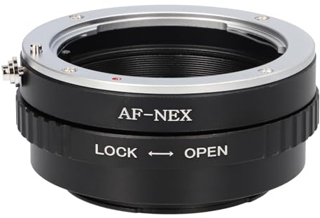 ayex Objektivadapter kompatibel med Sony AF-objektiv på E-mount-kameror med bländarring
