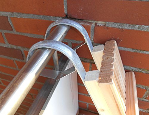 Jennys Tiershop 2 Meter! Katzenleiter/Katzentreppe mit einem Verbindungsstück. für Balkon etc. Mit gr. Bügeln! Douglasie (1a)