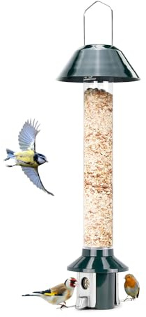 Roamwild ekorrsäker vild fågelmatare 2 l kapacitet pestOff 2.0 pestOff (jordnöt/suet pellet/torkad måltidmask)