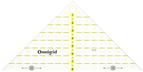 Omnigrid 8 Right Triangle Ruler, Quarter-Square Triangle Quilting Ruler
