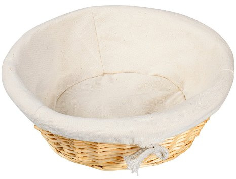 Brotkorb hell rd.23cm m.Stoff