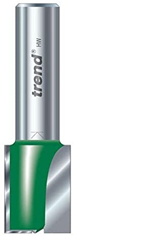 Trend CraftPro Fresa Recta TCT 2 Cortes 1/4 Vástago 14x19mm | Para enrutado recto preciso en madera: diámetro 14mm, longitud de corte 19mm, vástago 1/4 TCT C023AX1/4TC