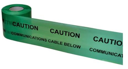 Caution Communications Cable Underground Tape, Manufactured From 90 Micron Polypropylene, 365m Roll