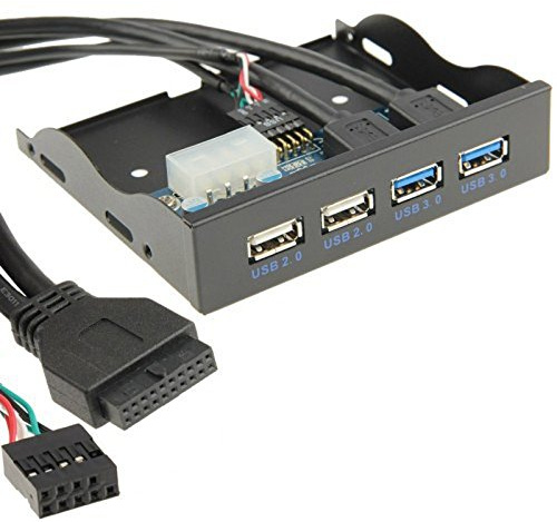 3.5 Floppy Bay Internal 20 Pin Super Speed USB 2.0 x 2 / USB 3.0 x 2 Front Panel