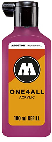 Molotow One4All Refill MO692232, påfyllningsbläck för permanenta markörer, 180 ml, förpackning med 1, Magenta
