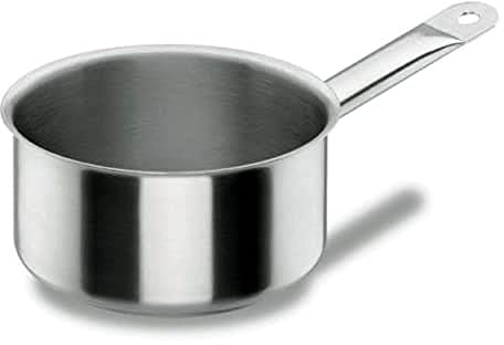 LACOR 50228 - Cazo Recto Chef Classic 28cm Acero Inoxidable - Profesional | En acero inoxidable, para salsas, leche y raciones pequeñas; ideal para cocina profesional y uso diario en casa
