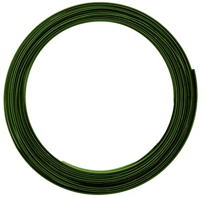Vaessen Creative 24235-009 Aludraht Flach Schmuck, Biegsam, Aluminium,` 5 x 1 mm x 5 m Dark Green Pack