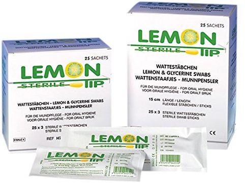Lemon Tip 10344893 Munderfrischungsstäbchen, 150 mm lang, einzeln hygienisch verpackt (75-er Pack)